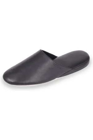 Isotoner Chaussons mules en Cuir Homme