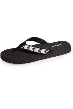 Isotoner Tongs Femme unie à perles yoga confort