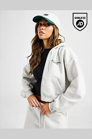 New Balance Sweat à capuche Tones Crop Zippé -