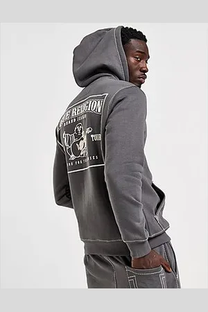 True Religion Sweat à Capuche Zippé Big T Homme -