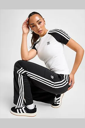 adidas T-shirt slim manches raglan 3 bandes Adicolor -