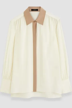 Joseph Chemisier Evora color block en crêpe de chine