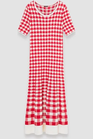 Joseph Robe en maille jacquard vichy