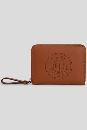 Karl Lagerfeld Petit Portefeuille Zippé Perforé K/circle
