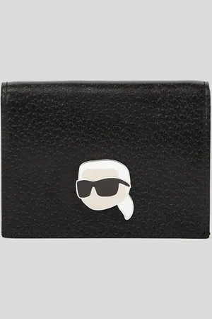Karl Lagerfeld Portefeuille À Deux Volets Grainé Ikon