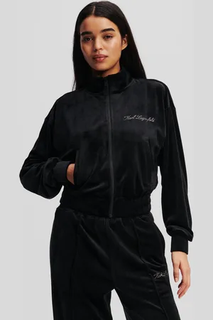 Karl Lagerfeld Sweat-shirt Zippé En Velours Hotel Karl