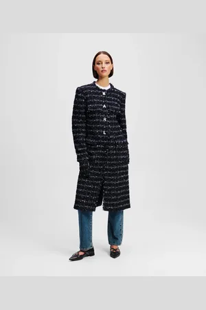 Karl Lagerfeld Manteau Long En Bouclé