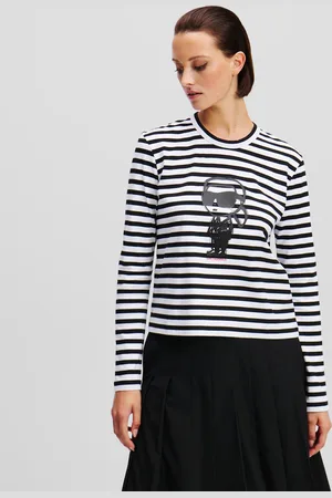 Karl Lagerfeld T-shirt À Manches Longues Et À Rayures Ikon