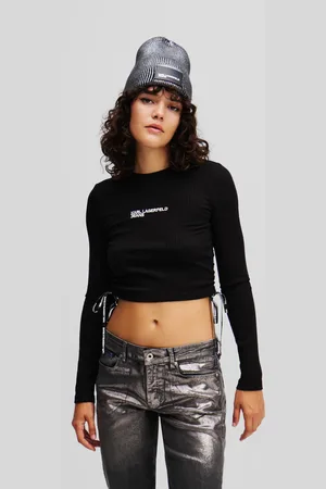 Karl Lagerfeld T-shirt Côtelé À Manches Longues