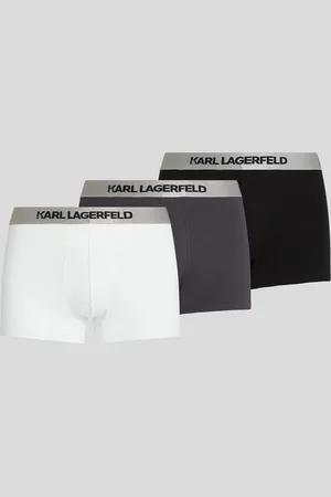 Karl Lagerfeld Caleçons Avec Logo Karl Métallisé - Lot De 3