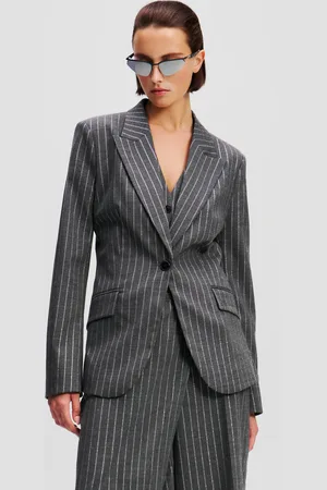 Karl Lagerfeld Blazer À Fines Rayures Métalliques