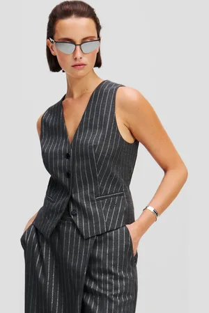 Karl Lagerfeld Gilet À Fines Rayures Métalliques