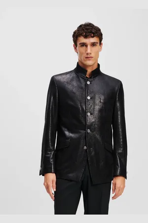Karl Lagerfeld Veste À Col Montant En Simili-cuir
