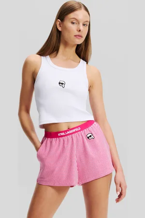 Karl Lagerfeld Débardeur Cropped De Pyjama Ikon