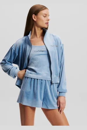 Karl Lagerfeld Sweat-shirt Zippé En Velours Hotel Karl