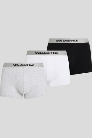 Karl Lagerfeld Caleçons Avec Logo Karl Métallisé - Lot De 3