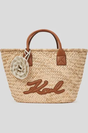 Karl Lagerfeld Cabas En Raphia K/signature Taille Moyenne