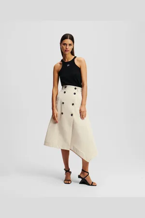 Karl Lagerfeld Jupe Trench En Sergé De Coton