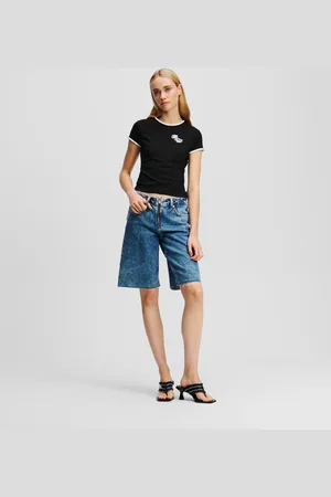 Karl Lagerfeld Short En Denim Décontracté
