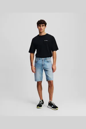 Karl Lagerfeld Short En Jean Délavé