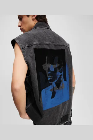 Karl Lagerfeld Gilet En Jean Imprimé Karl