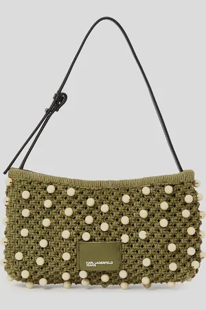 Karl Lagerfeld Sac Porté Épaule Perlé En Crochet