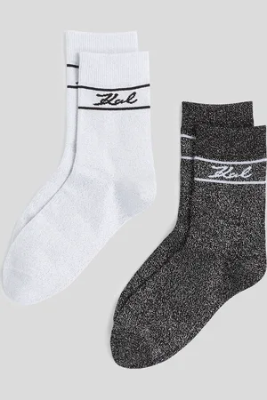 Karl Lagerfeld Karl Signature Shimmer Socks – 2-pack
