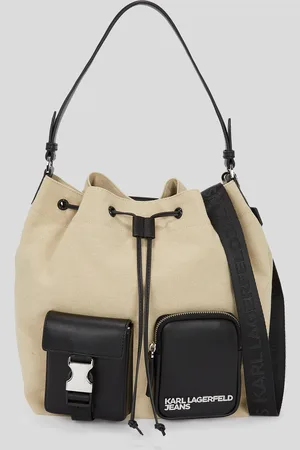 Karl Lagerfeld Utility Canvas Bucket Bag