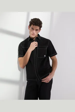 Karl Lagerfeld Short-sleeved Contrast Stitch Shirt