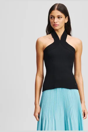 Karl Lagerfeld Halterneck Knitted Top