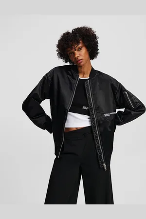 Karl Lagerfeld Bomber En Satin Oversize