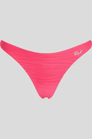 Karl Lagerfeld Ribbed Bikini Bottoms