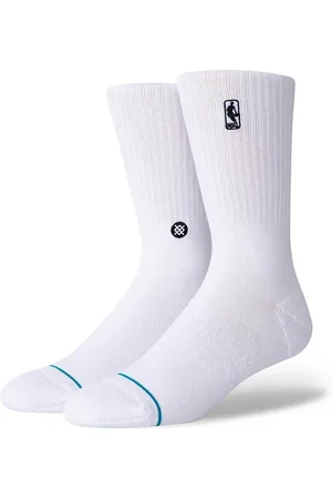 Stance NBA Crew Logoman Chaussettes Blanc