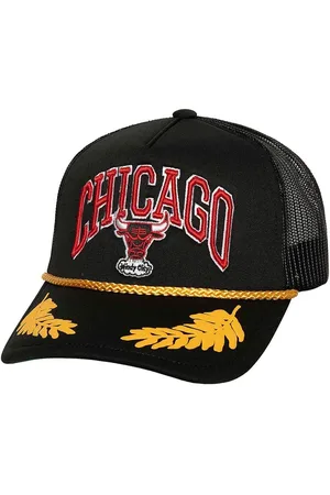 Mitchell & Ness Chicago Bulls NBA Cb Leaf T S Casquette Schwarz Casquetteuchon Noir