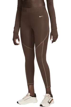 Nike Pro Mid-rise 7/8 Leggings Femmes Marron C237