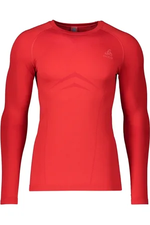 Odlo Performance Fundamentals Light L/s Crew Maillot Sous-couche Rouge