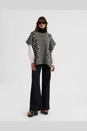 La DoubleJ High Neck Poncho - Femme Ldj Archive Xs
