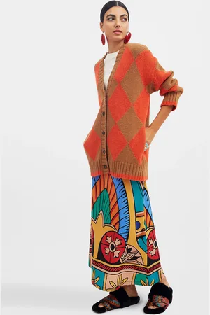 La DoubleJ Argyle Cardigan - Femme Pulls L