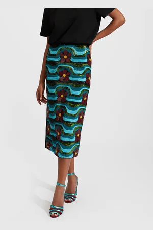 La DoubleJ Pencil Skirt Embroidered - Femme Ldj Archive Xs