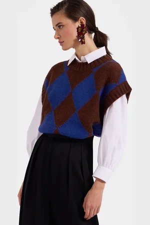La DoubleJ Argyle Gilet - Femme Pulls M