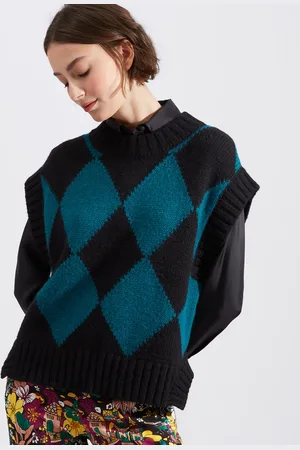 La DoubleJ Argyle Gilet - Femme Pulls S