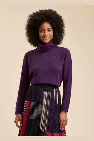 La Fee Maraboutee Pull col roulé en maille irisée