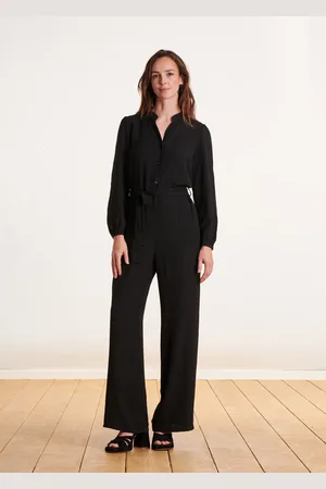 La Fee Maraboutee Combinaison noire manches longues col mao