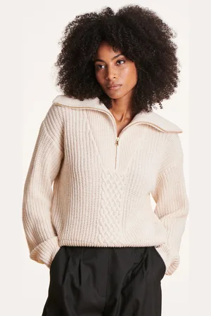 La Fee Maraboutee Pull camionneur écru en laine
