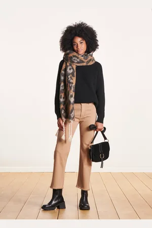 La Fee Maraboutee Jean droit camel en coton biologique