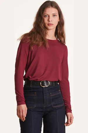 La Fee Maraboutee T-shirt bordeaux ample manche longues