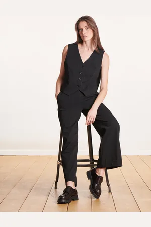 La Fee Maraboutee Pantalon large noir taille haute