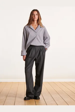 La Fee Maraboutee Pantalon gris large ceinture fantaisie