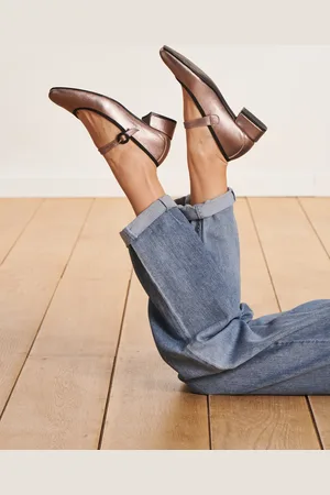 La Fee Maraboutee Babies dorées en cuir