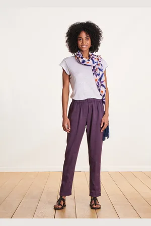 La Fee Maraboutee Pantalon fluide violet en lyocell
